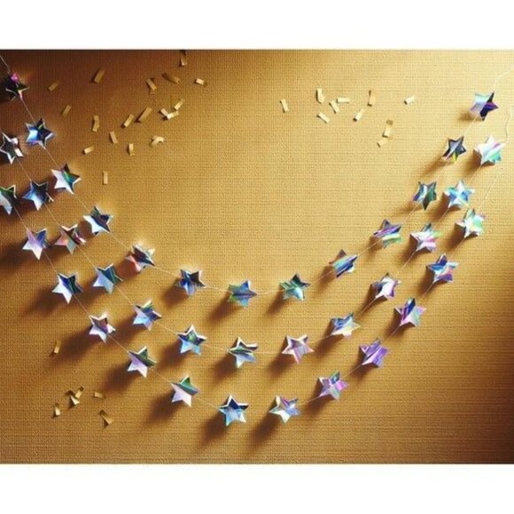 3ct Star Garland Party Decoration and Accessories Silver - Spritz - Picture 1 of 1